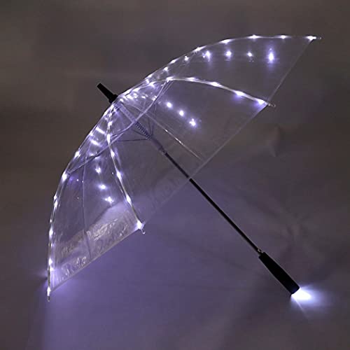 YHomU Stage Umbrella Decorative Transparent Glow Winddicht Universal Led Light Umbrella Tragbarer Glow Rain Cover
