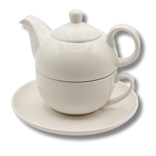 [2 PEZZI IN UNO]: Si tratta di un set composto dalla teiera che si incastra perfettamente con la tazza.