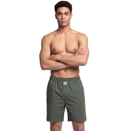Image of Levi's 074 Boxer Shorts for Men | 100% Poplin Cotton | Breathable | Solid Men's Boxers | Relaxed Fit | Smooth Hand-Feel | Yarn-Dyed, Long Lasting Colour | Functional Fly | Tagless | Pack of 1