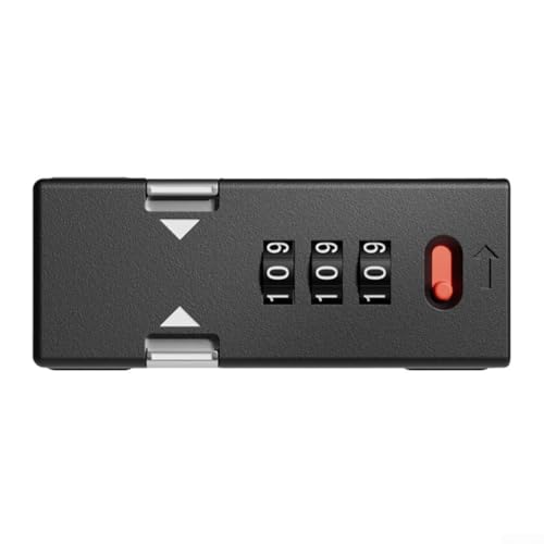 Zeroupshop Cerradura de gabinete ajustable de 0 a 7 mm, sin llave, perno de contraseña de aleación de zinc para armarios seguros, taquillas, cajones, almacenamiento de vino, acabado negro/gris (negro)