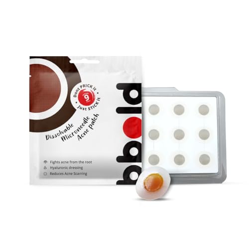 Image of bbold Microneedle Pimple Patches for face salicylic acid | Pimple Remover Acne Patch with Hyaluronic Acid Fights Acne from the Root & Reduces Acne Scarring - 45 Patches (Pack of 5)
