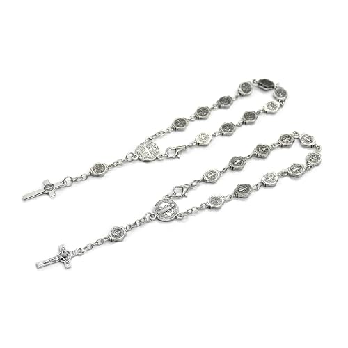St. Benedict Rosario Bracelet - San Benito Charm for Women and Men, Catholic Gift2