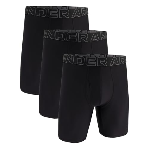 Under Armour 3-Pack Performance Tech Solid 9' Boxer Briefs Black XL