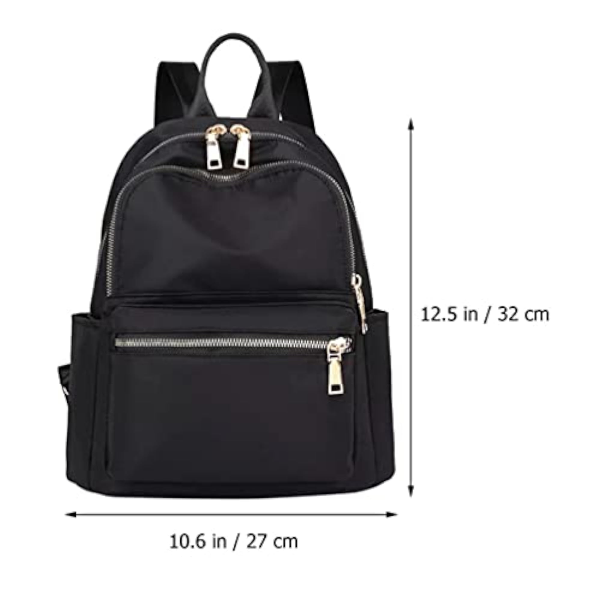 Black Satchel Purse Cloth Backpack for Women