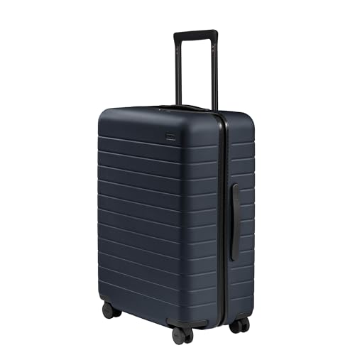 Away Medium Checked Luggage, Lightweight Hard Shell Suitcase with Spinner Wheels, Durable Rolling...