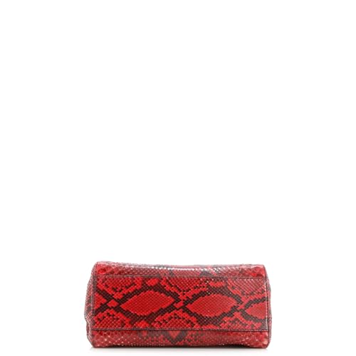 Pre-Loved Peekaboo Bag Python Mini, Red4
