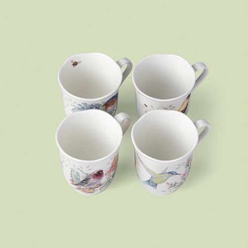 Lenox Butterfly Meadow Flutter Porcelain Mugs, Set of 4, Multicolor