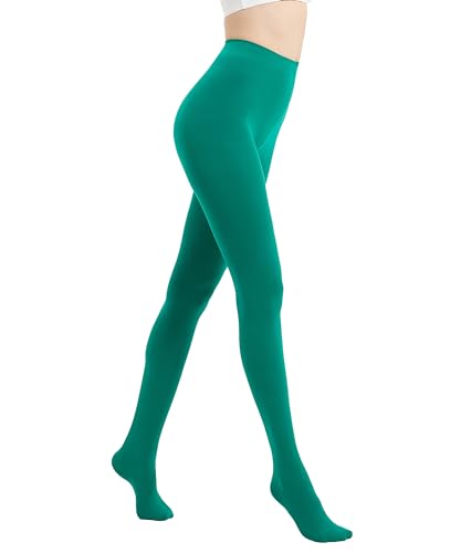 Image of 80D Semi Opaque Tights for Women Stretchable High Waist Womens Stockings Soft Pantyhose with 20+ Colors