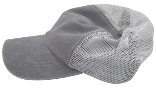 Image of Vintage Washed Snapback Baseball Hat for Men Women, Unstructured Cotton Crown /Soft Mesh /Flexible Visor /Foldbale for Pocket