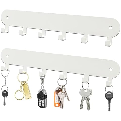 AIVORO Self-Adhesive Key Rack with Hooks Cover
