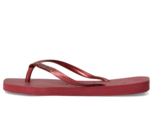 Image of Havaianas womens Slim Square Logo Metallic Flip-flop