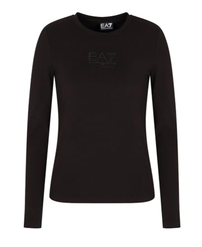T-shirt EA7 manches longues femme coton stretch respirant noir casual sport chic 7W000415