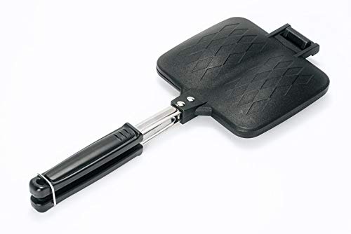 Sugiyama metalKS-3125 Direct Flame Hot Sandwich Maker, Black, 14.0 x 5.8 x 1.2 inches (35.5 x 14.8 x 3 cm), For Gas Stoves Only