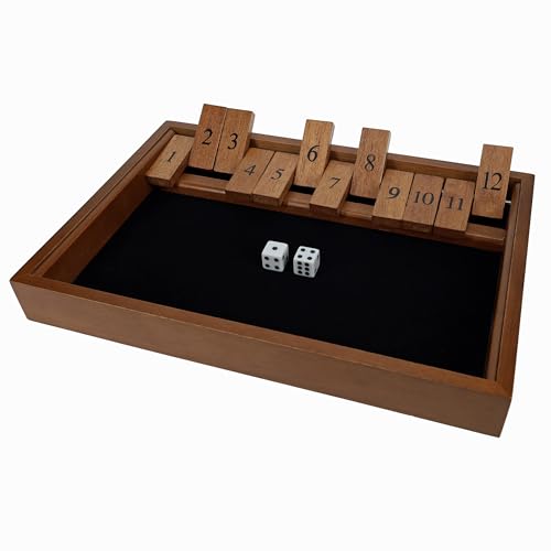 WE Games Wooden Shut the Box - Close the Box Set with...