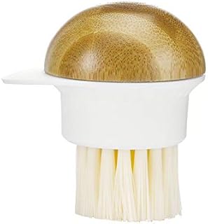Full Circle 2 in 1 Mushroom Cleaning Brush, Nylon, White