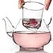 Jusalpha 11 PC-Glass Filtering Tea Maker Teapot with a Warmer and 6 Tea Cups Set (Version 2, 27-Oz)
