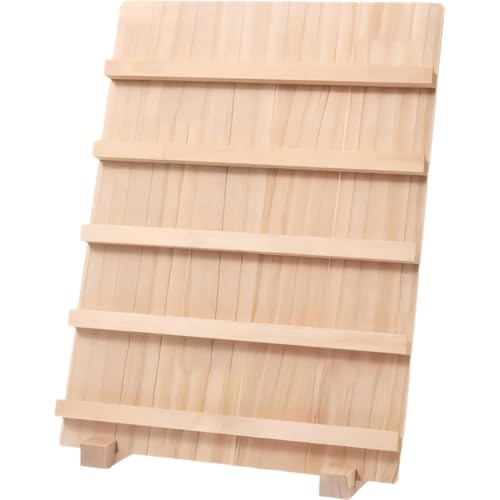 Présentoir de bijoux en bois pour exposition artisanale et table de vente