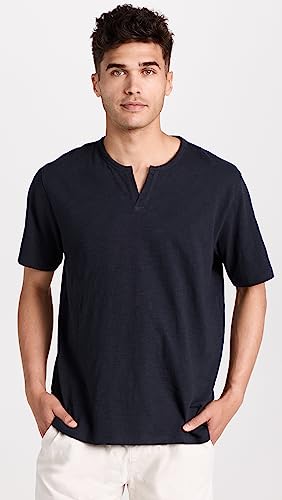 Vince Men's Slub Split Neck Tee2