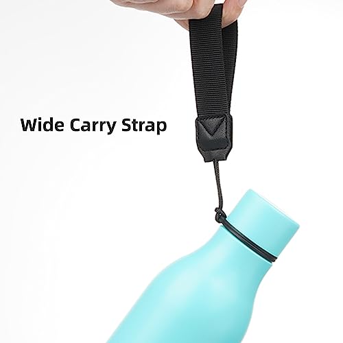Image of Konokyo Insulated Water Bottle with Strap,18 oz Double Wall Stainless Steel Vacuum Bottles Metal Water Flask,Turquoise