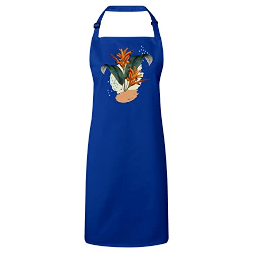 Tablier cuisine bleu Heliconia pour protéger vos vêtements des taches