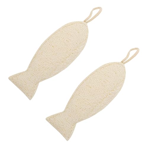 BELLIFFY 男の子と女の子のバスタオルセット 2枚セット 長持ちするヘチマスポンジおもちゃ 幼児用背中用やさしく洗えるブラシ