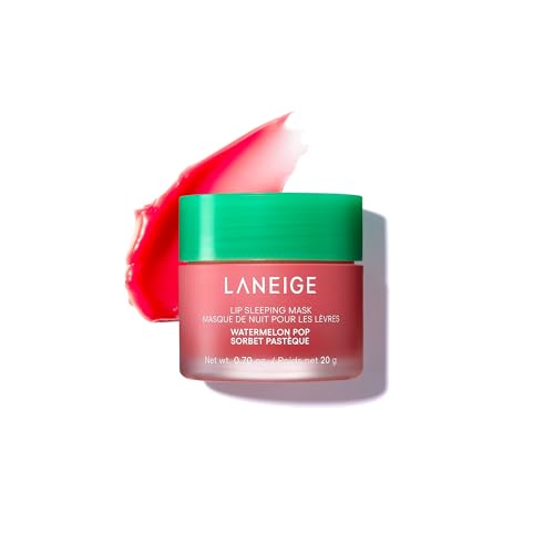 LANEIGE Lip Sleeping Mask, Watermelon Pop: Nourishing Overnight Lip Treatment with Vitamin C, Shea & Murumuru Butter for Hydrating Dry, Flaky Lips