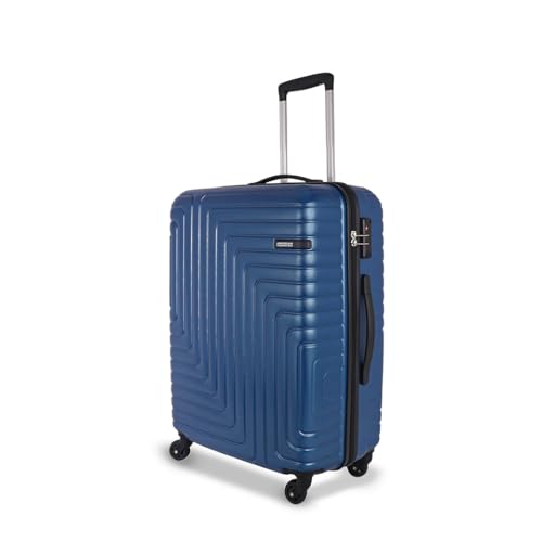 Image of American Tourister Ivy NXT|Medium Size Check-in Spinner Trolley Bag (68 cm)|360 4 Wheel Travel Luggage|Hard Case Polycarbonate (PC) Suitcase|Mounted TSA Lock|Blue