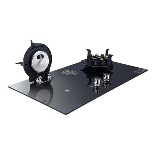 Cuisinière à gaz en verre trempé avec 2 brûleurs – Plaque de cuisson moderne pour la maison (gaz naturel)