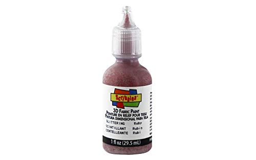 I Love To Create Scribbles 3D Fabric Paint 1oz-Glittering - Ruby