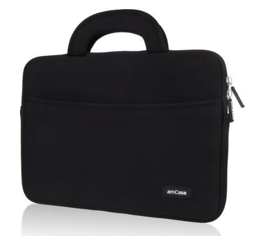 Image of amCase Chromebook Case-14 inch Travel /Carry Sleeve with Handle-Black