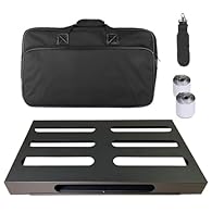 56 x 32cm large guitar pedal board with power supply tray, it can hold 10-12 pedals in most cases. Made of solid steel material, it’s strong and solid enough for lasting performance. Built in large tray beneath the board for mounting power supply, th...