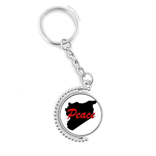 Llavero Pilgrim DIYthinker Cita de la Paz giratoria con anillo metálico para llaves