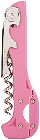 Franmara Boomerang Two-Step Corkscrew Wine Opener with Built-In Foil Cutter and Bottle Opener- Pink