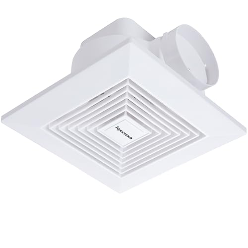 Ventilador de extracción para baño de techo, 10 pulgadas, corriente continua, 110 CFM, 1.0 sones, silencioso | Ajusta ducto de 4 pulgadas y panel de 12 pulgadas. Ventilador de alta eficiencia para hogar, cocina y oficina. miniatura 1