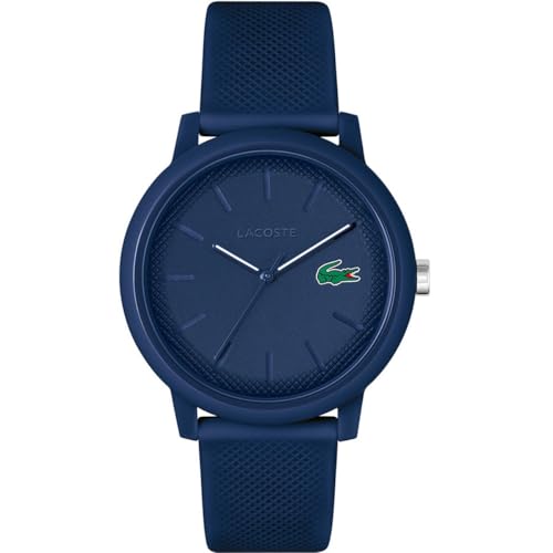 Lacoste Reloj Analógico de Cuarzo para Hombre o Mujer, con una elegante correa de silicona con textura petit piqué