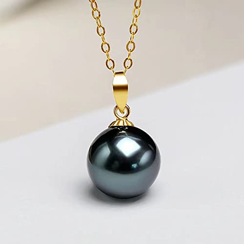UMID authentic Tahiti Nanhai aquaculture Peacock Green Black Pearl AAA, 8-8.5mm, 11.5-12mm, 16mm Black pearl Sydney women's Pendant Necklace4