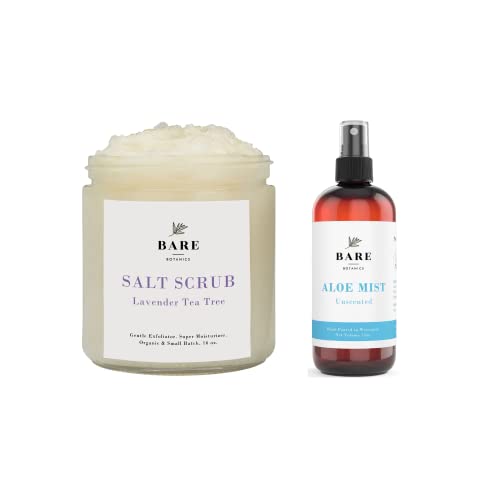 Body Scrub & Spray Bundle: Lavender Tea Tree Body Scrub & Aloe Vera Spray #TOP19