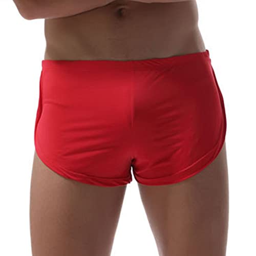JEsilunmaMY Mens Breathable Side Split Athletic Shorts Solid Color Low Rise Sexy Underwear Large Split Sides Boxer Briefs2