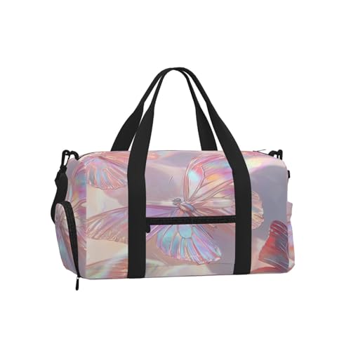 Sac de sport papillons colorés idéal pour la gym et le week-end