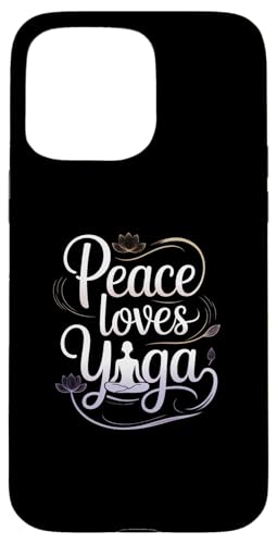 Peace Loves Yoga �ʔ������K�̖��� �ʔ������K�~�[�� �X�}�z�P�[�X iPhone 15 Pro Max �p