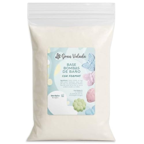 Gran Velada – Base para Bombas de Baño con Formas 1 Kg | Mezcla en polvo cosmética fácil de moldear | Ideal para Esferas de Baño | Personaliza con Esencia y Colorante - imagen 2