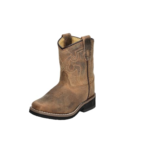 Image of Smoky Mountain Boots Toddlers' Pueblo Square Toe Leather Western Cowboy Boots