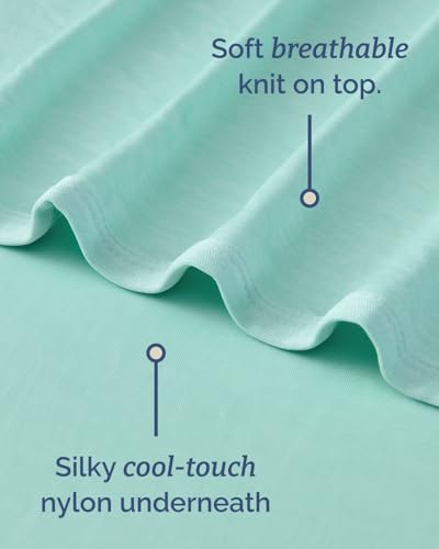 Image of Cooling Blanket for Hot Sleepers - Cold Blanket Throw Size - Double-Sided, Ultra Cool for Summer, Night Sweats & All Seasons - Soft, Lightweight & Breathable for Couch, Bed or Sofa - Green, 50 inch x 60 inch