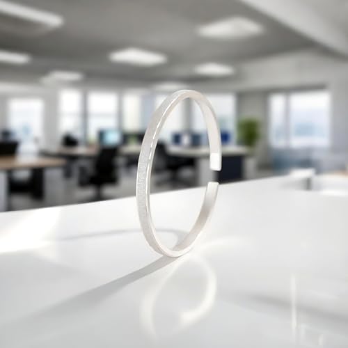 999.9 Sterling Silver Cuff Bracelet, Frosted Texture2