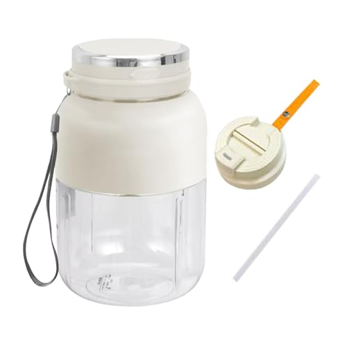 Blender Portátil - Licuadora Personal | Liquifador Personal Para Batidos Y Batidos | Mezclador Pequeño | Mezclador Inalámbrico Recargable Con Vidrio Para Preparar Hielo, Recetas