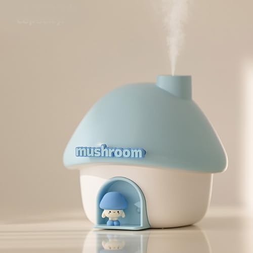 Humidificador casa hongo con luz nocturna colorida miniatura 6