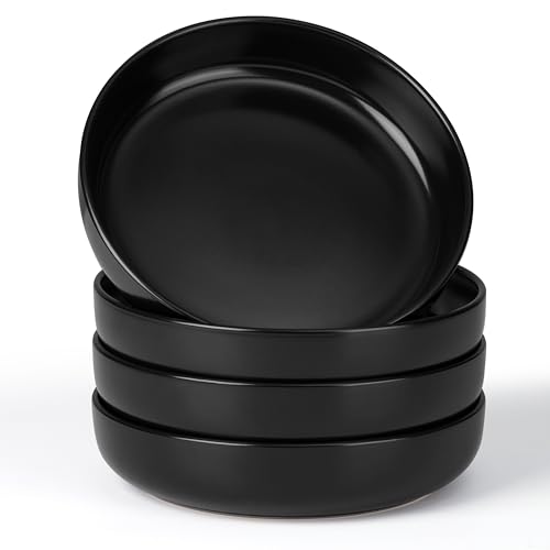 Reviews de Platos para pasta más recomendados. 46 E-far - Juego de 4 cuencos para pasta de 35 oz, cuencos grandes de cerámica para servir ensaladas, platos de pasta de gres anchos y poco profundos para ensalada, sopa, cena |...