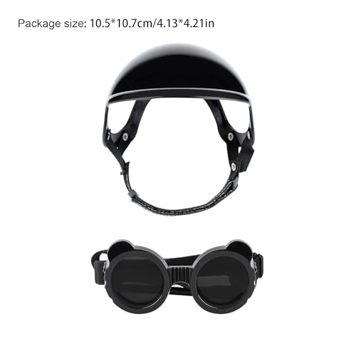 Gafas de sol para perros con casco de bicicleta ajustable resistente a impactos 4