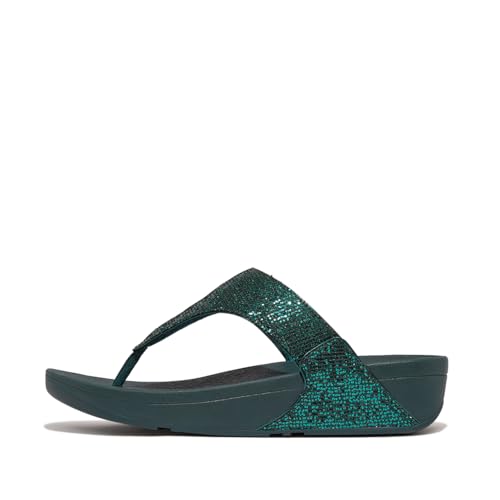 Image of FitFlop Women's LULU Suede Toe-Post Sandals | Lightweight Summer Walking Sandals with Cushioned Comfort, Arch Support & Grip