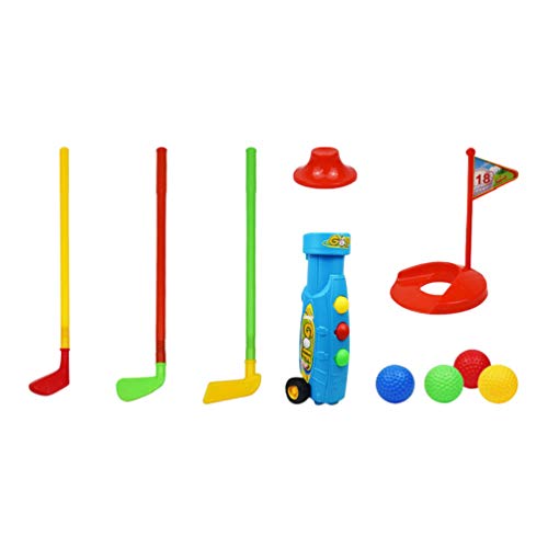 TOYANDONA Conjunto de taco de golfe infantil carrinho de golfe, 1 buraco de prática, 1 camiseta de g